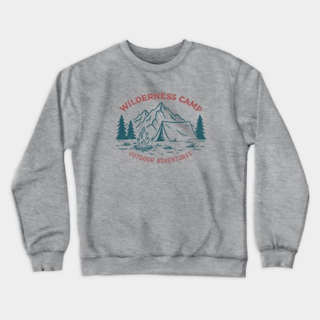 Wilderness Camp Crewneck Sweatshirt by SommersethArt
